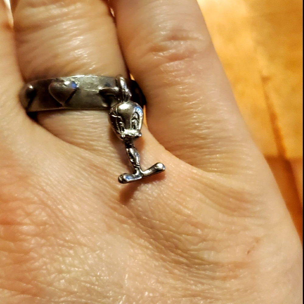 Warner Bros. Tweety Bird dangle ring 7.5